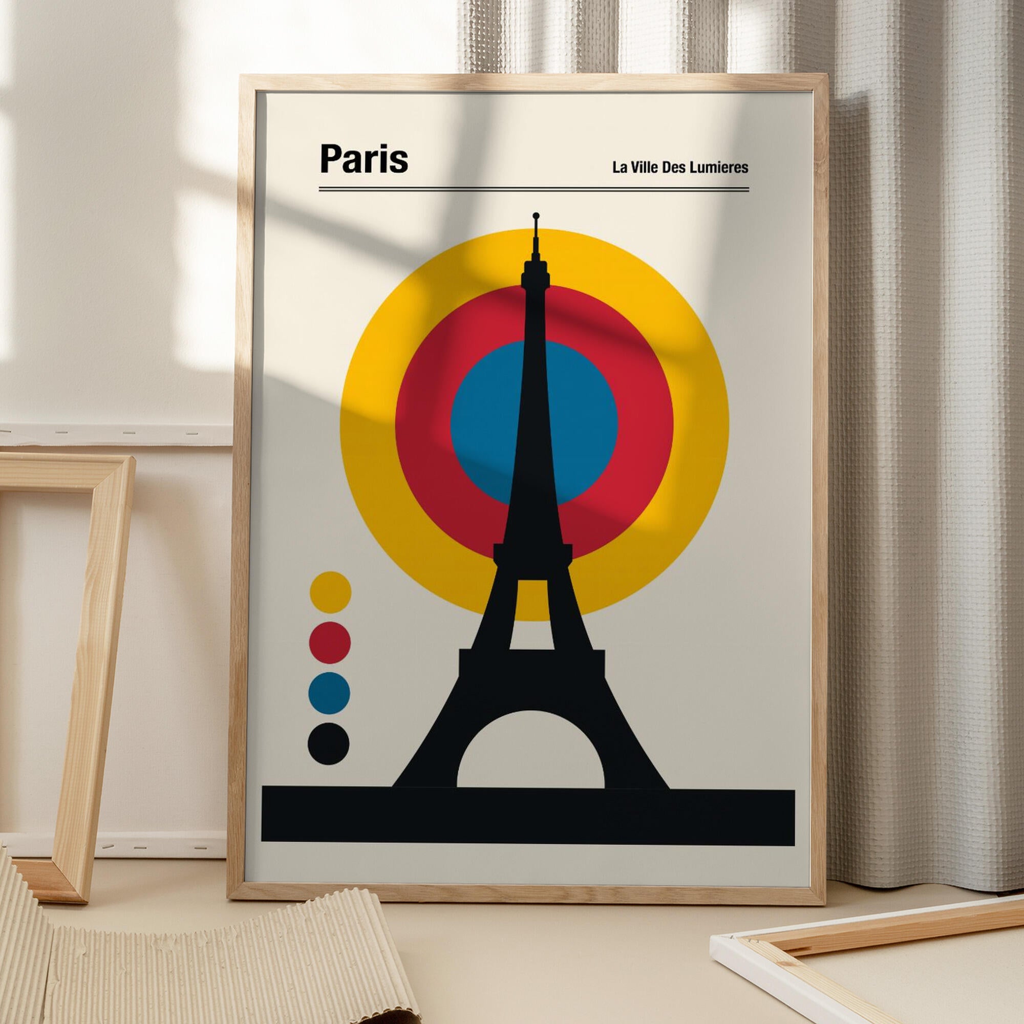 Paris Eiffel Tower Retro travel Print