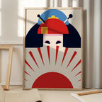 Geisha Girl Retro Minimalist Design