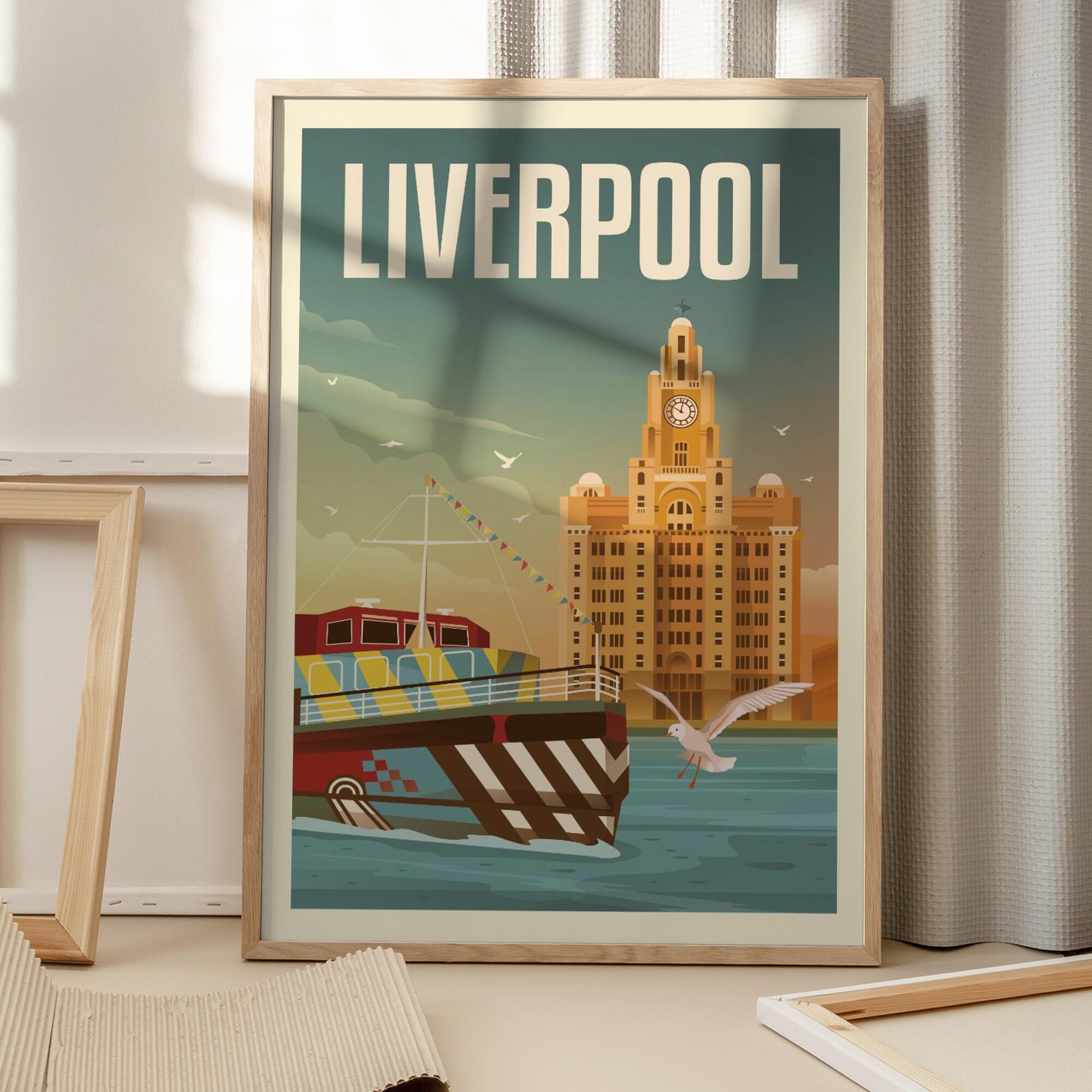 Liverpool Liver Building Travel Print