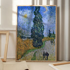 Vincent Van Gogh's Road With Cypress and Star 1890