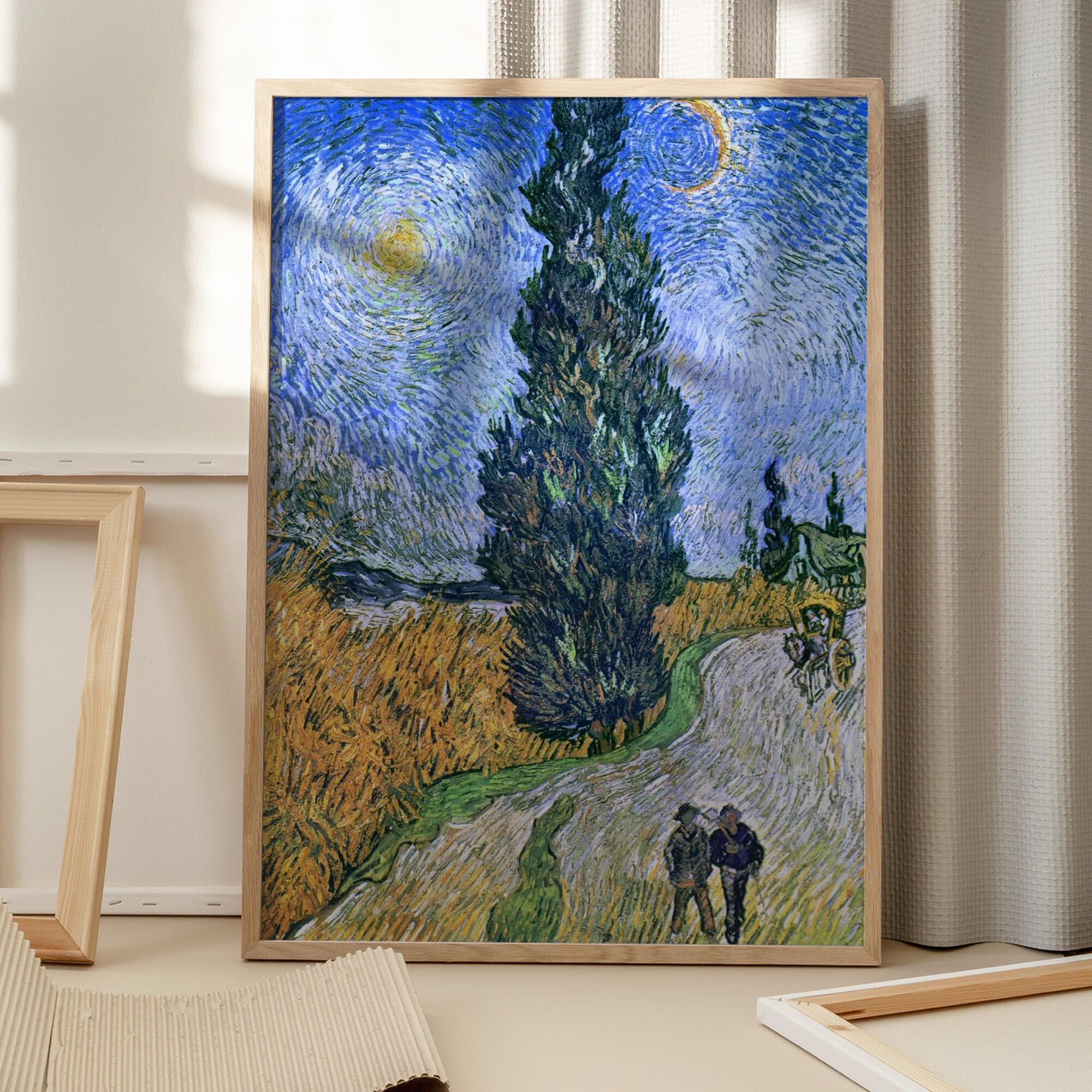 Vincent Van Gogh's Road With Cypress and Star 1890