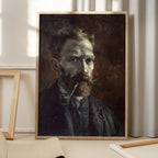 Vincent Van Gogh's Self Portrait With Pipe (1886)