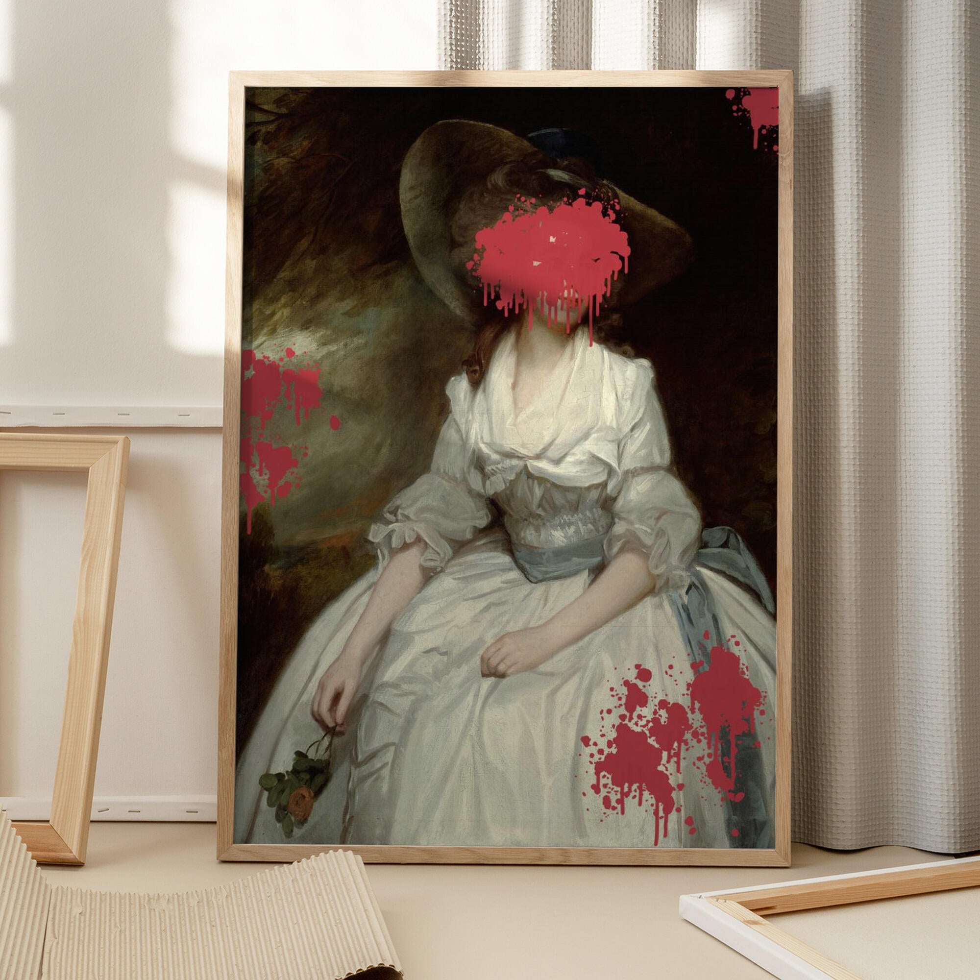 Renaissance Red Splash - Altered Art