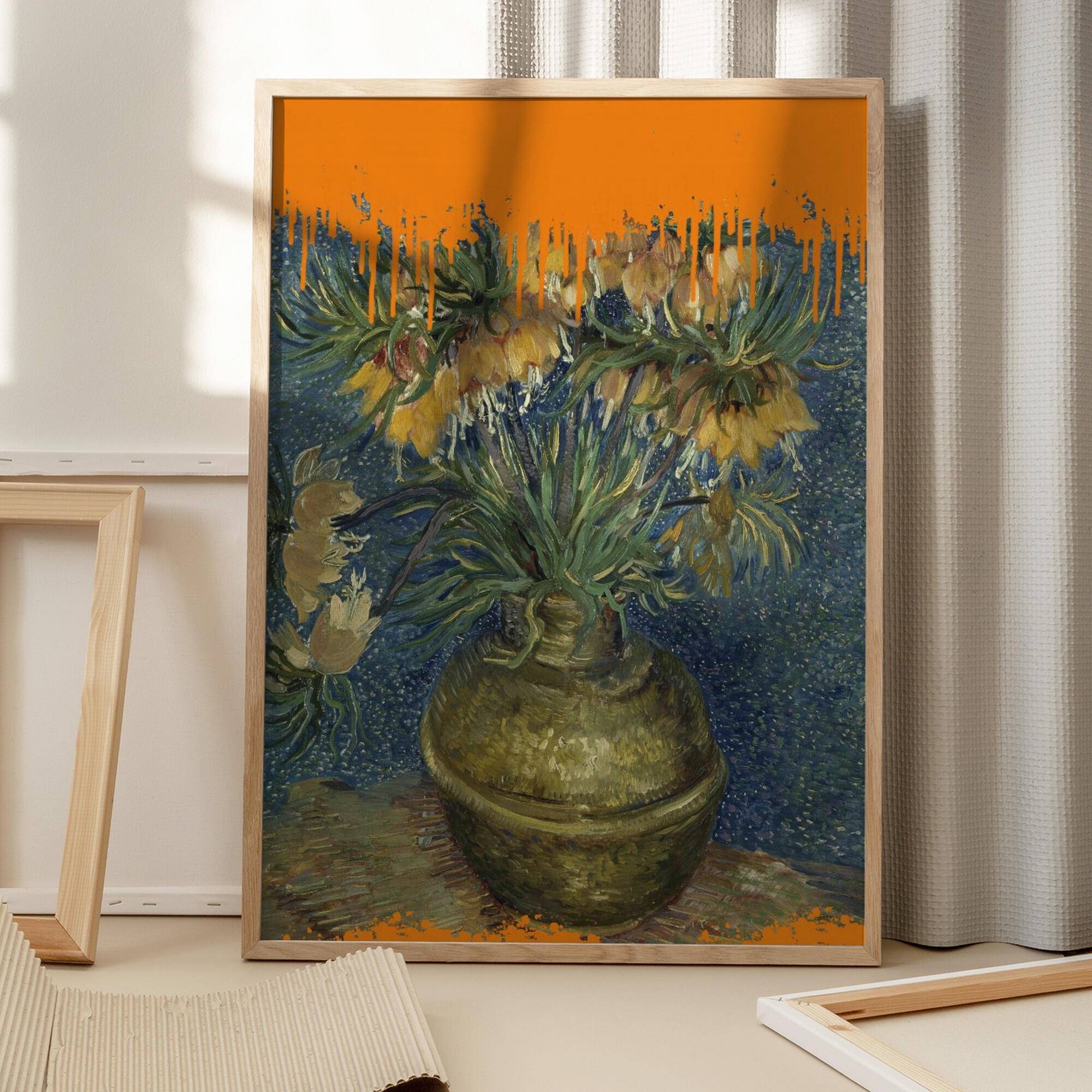 Collage Sunflowers and the splash Van Gogh