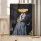Classic Oil Painting and Yellow Splash