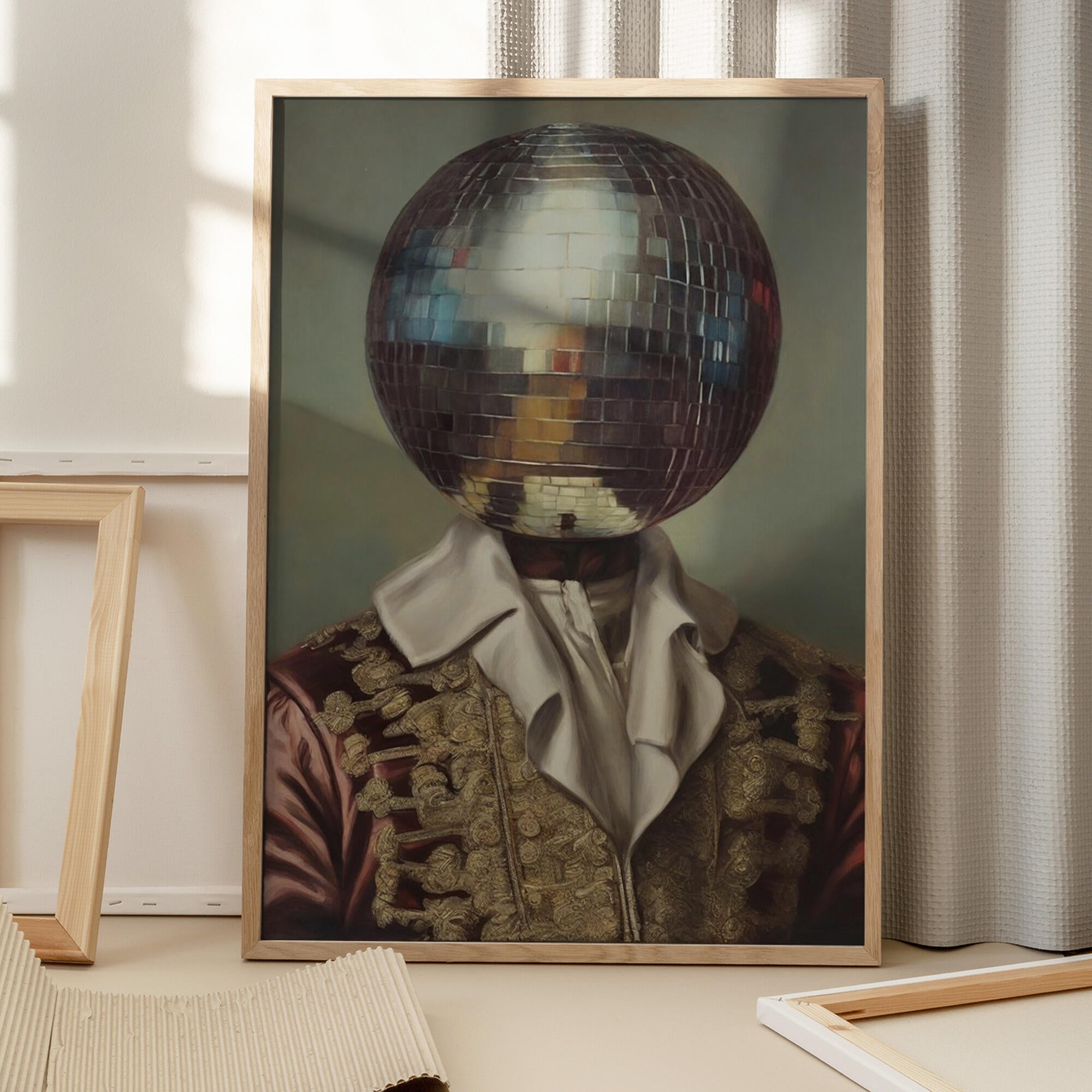 DiscoHead King  / Altered Collage Art