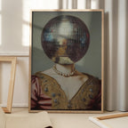 DiscoHead Queen / Altered Collage Art