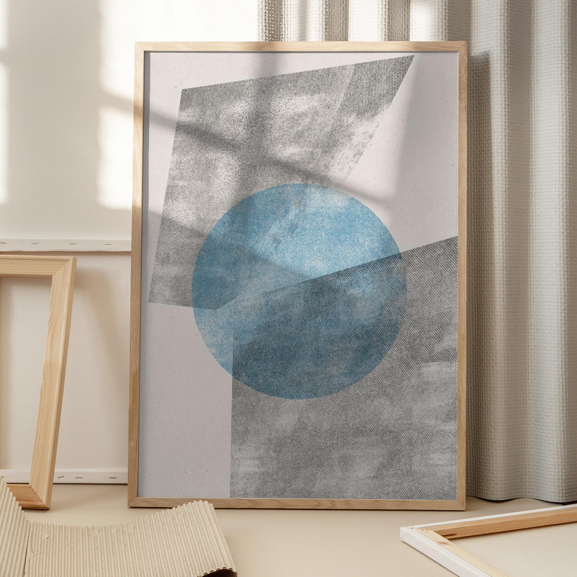 Blue Geometric Modern Object