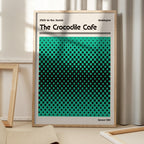 Crocodile Cafe Retro Poster