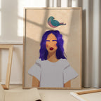 Girl with bird