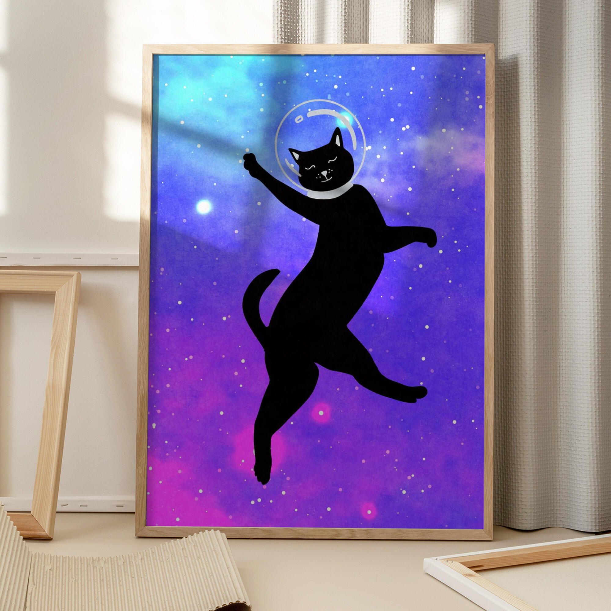 Happy Space Cat