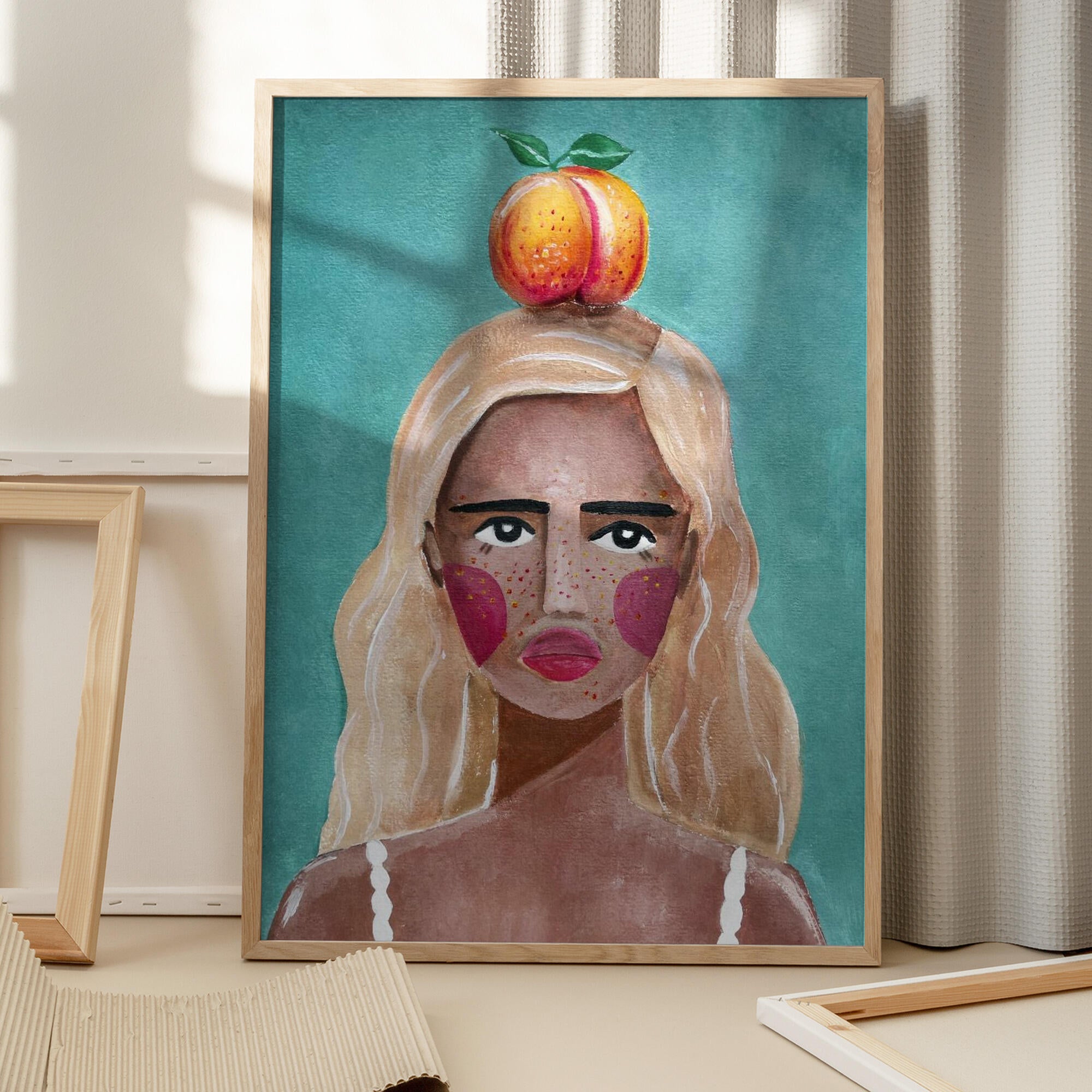 Woman With Peach
