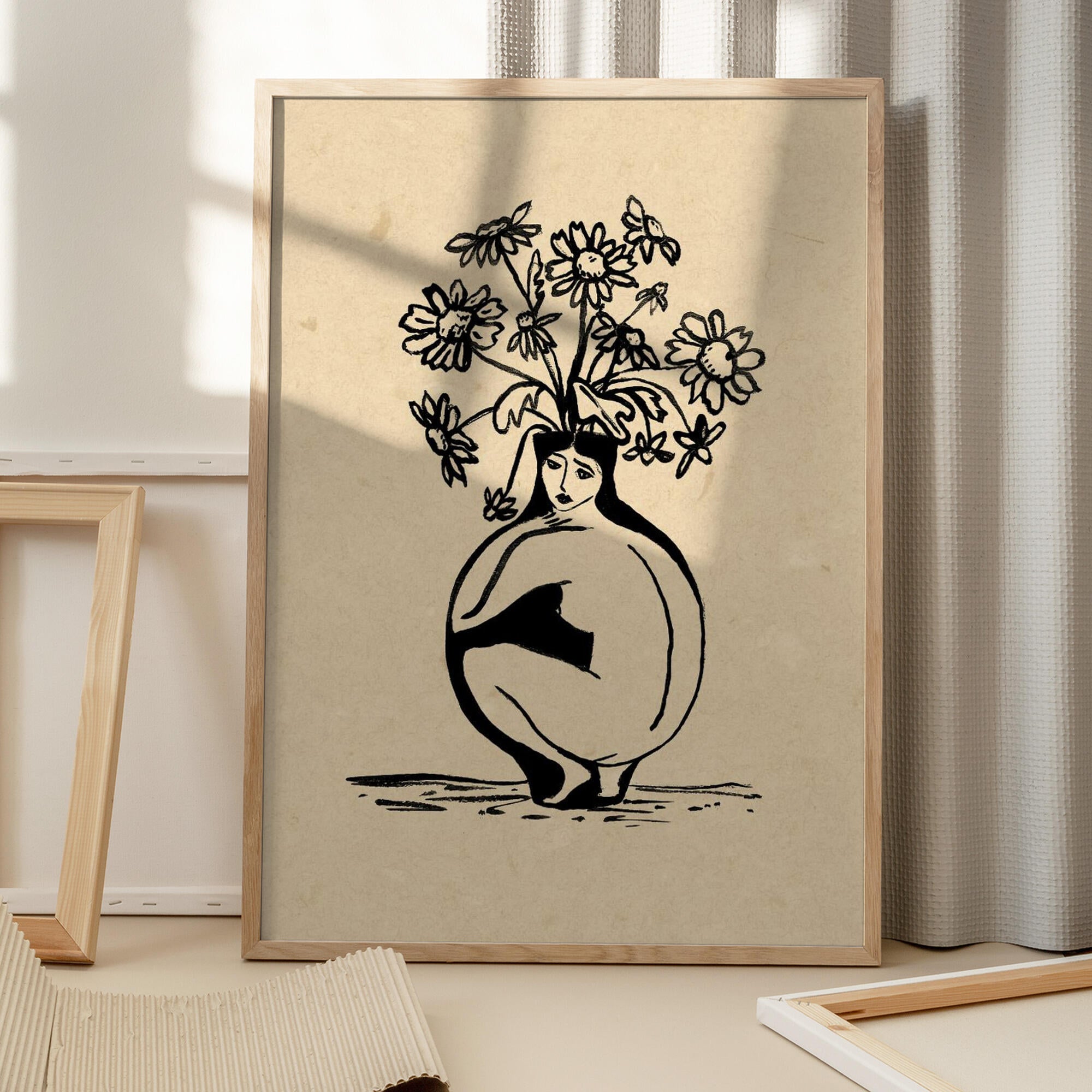 Woman in vase