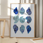 Blue Sea Shells Poster
