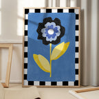 Flower with a Blue and Black Petal