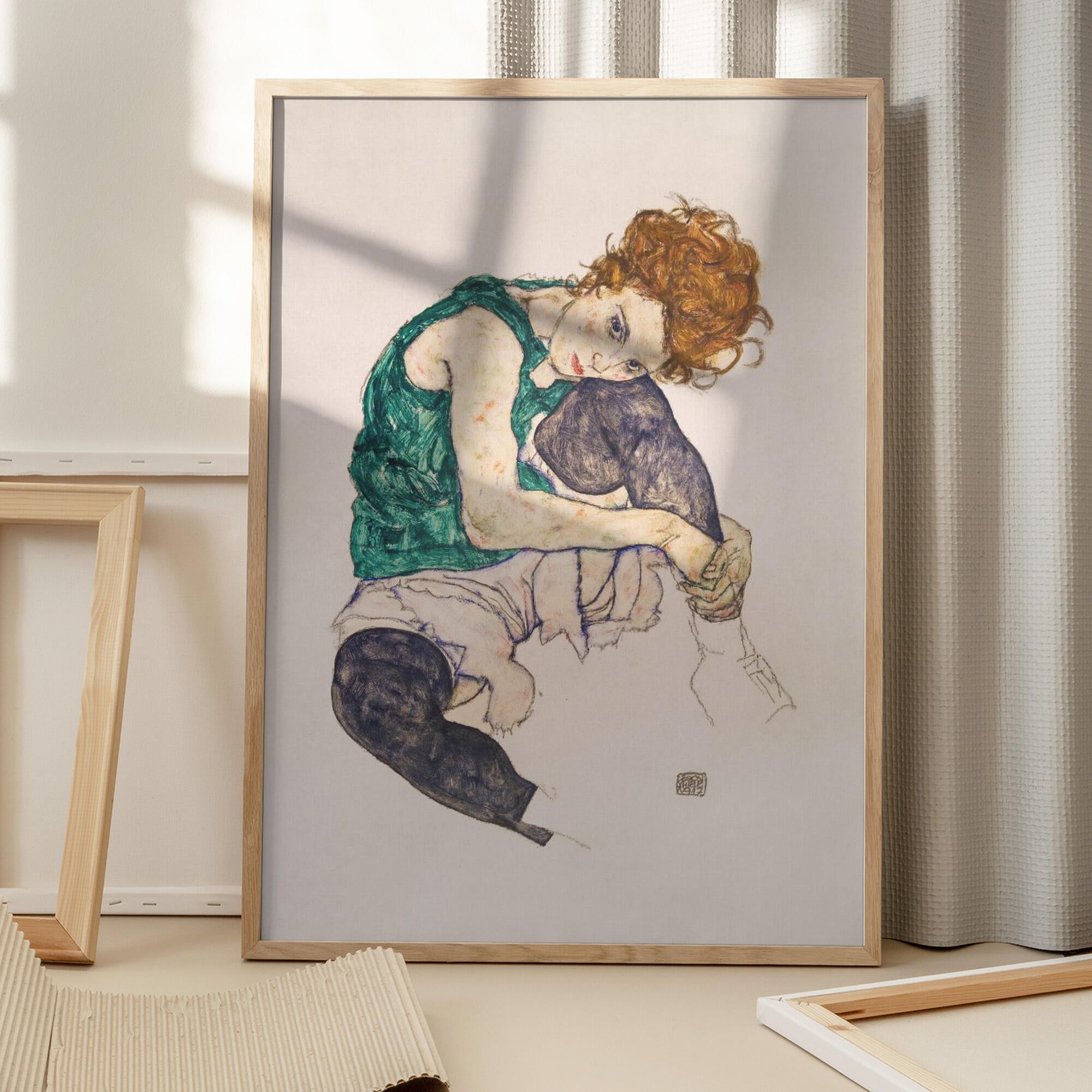 Seated Woman With Legs Drawn Up