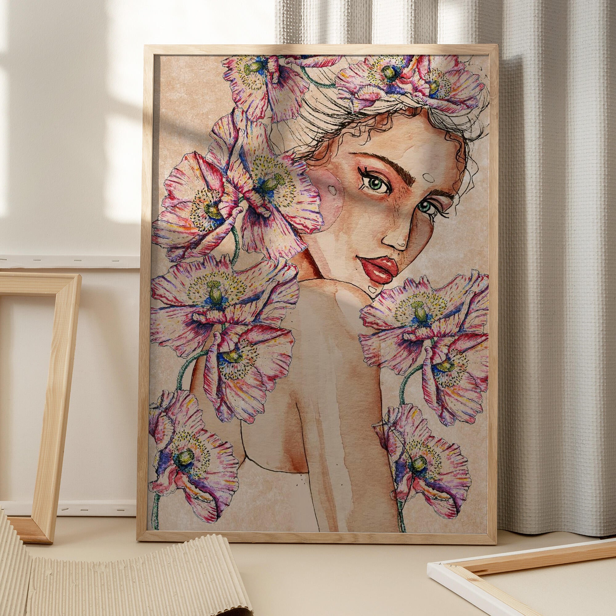 Woman wih Poppies