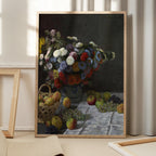Still Life With Flowers and Fruit (1869) By Claude Monet