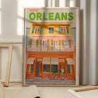 New Orleans Louisiana Vintage Travel Poster