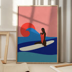 Girl On a Surfboard