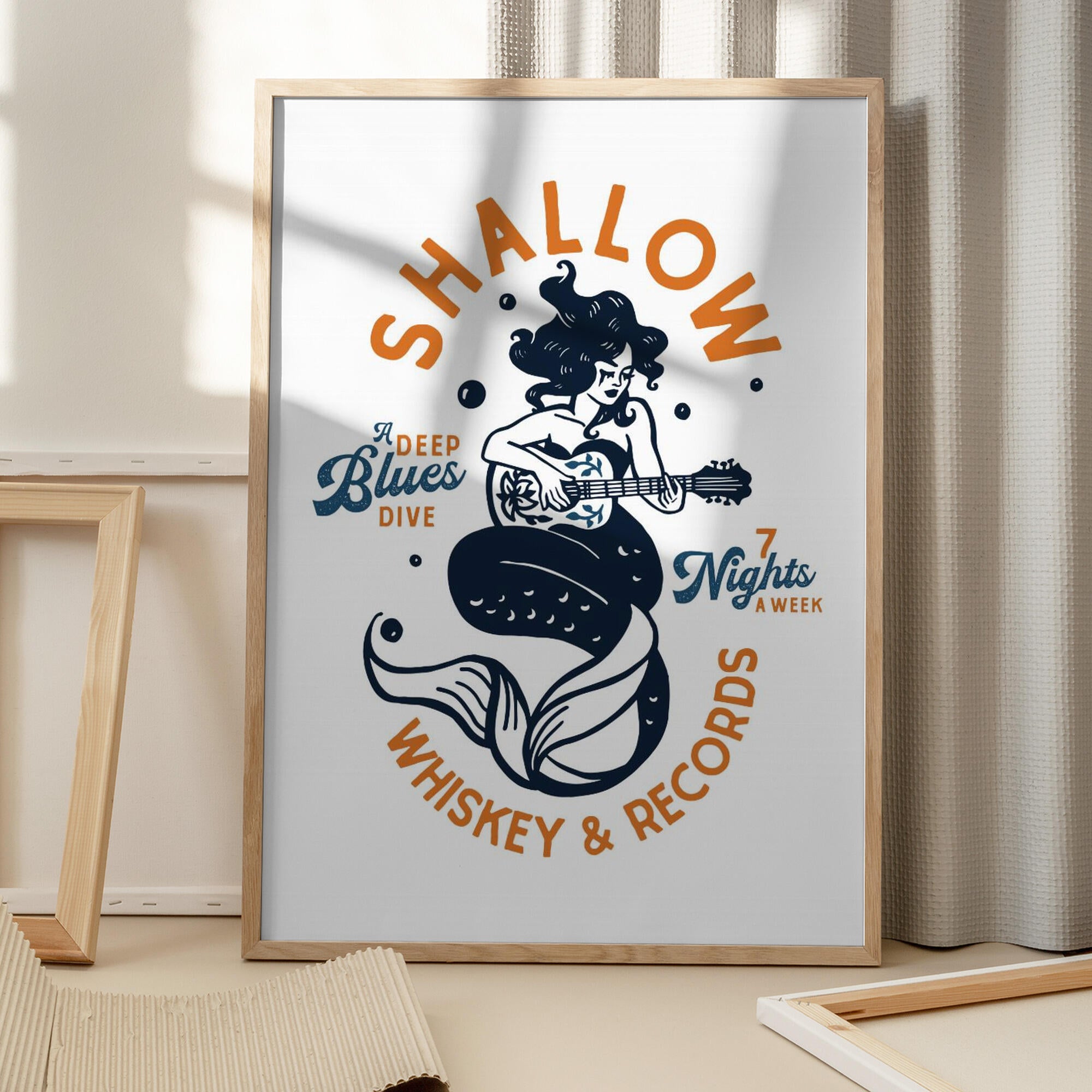 Shallow Whiskey &amp; Records Dive Bar Music Mermaid