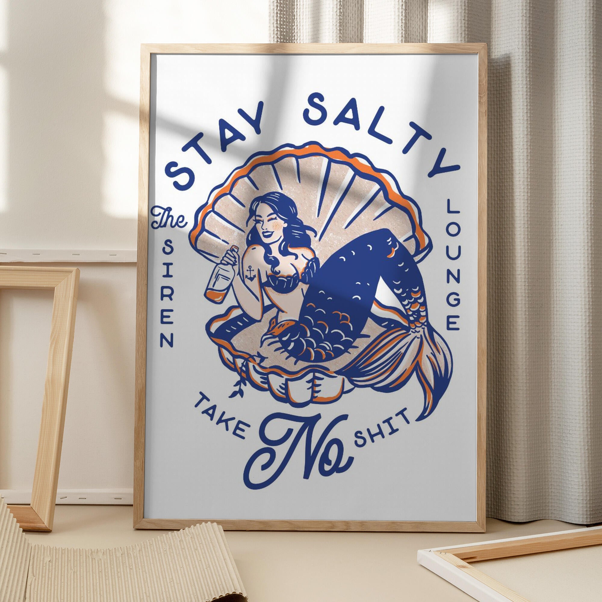 Stay Salty Siren Lounge Pin-Up Mermaid