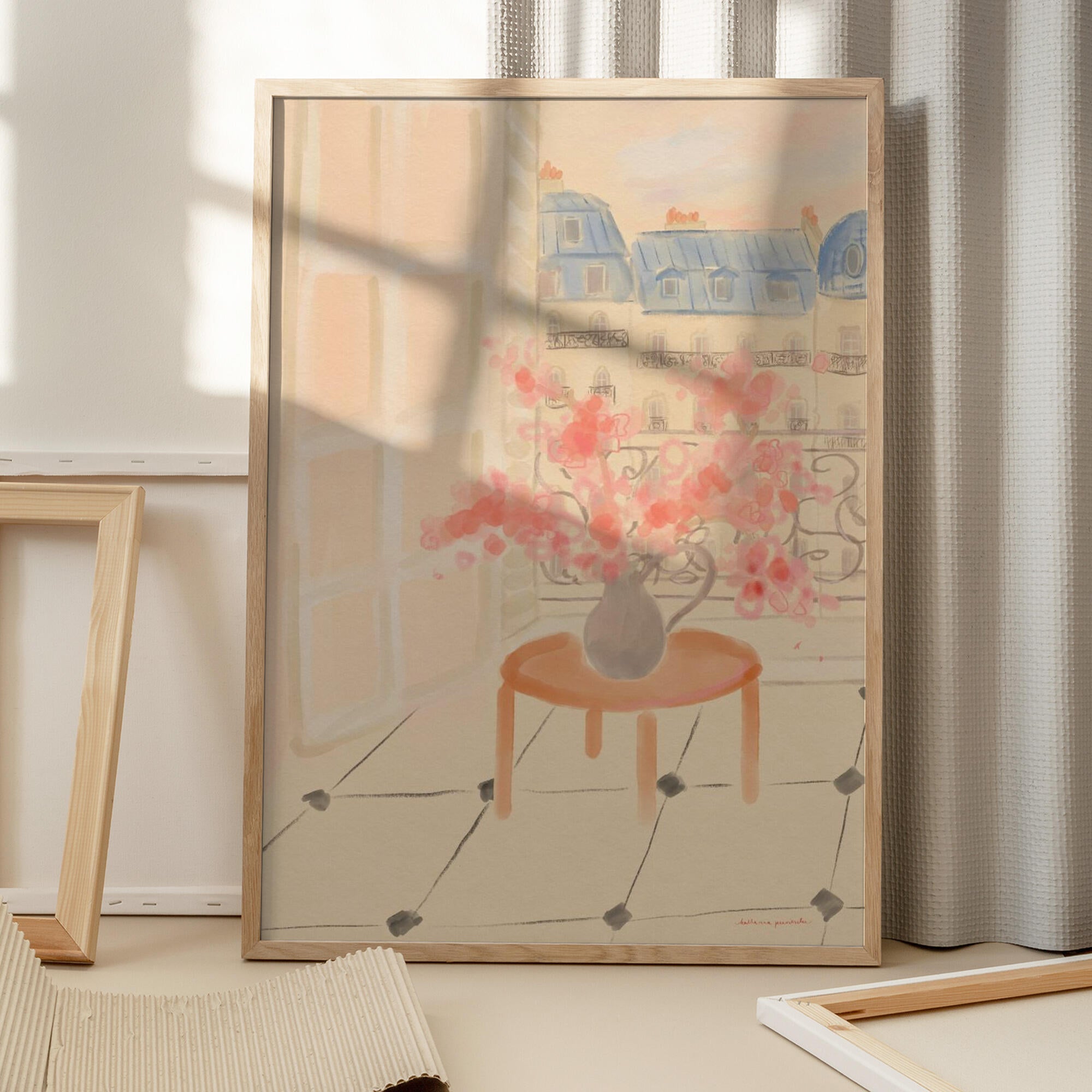 Cherry Blossoms In Parisian Apartment