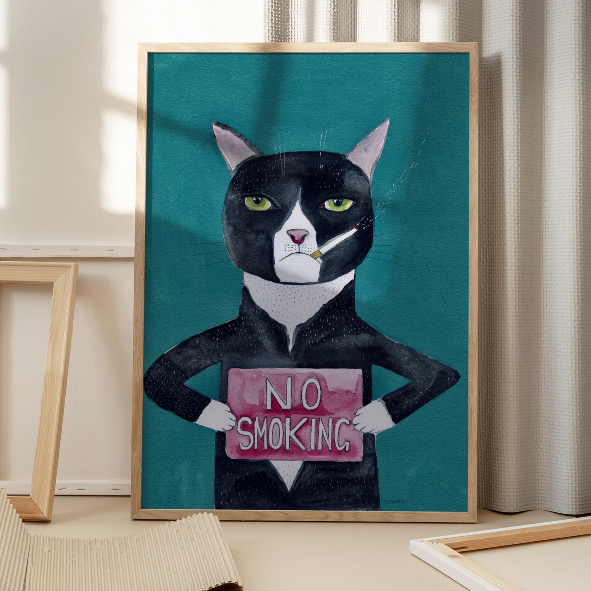 Smoking cat