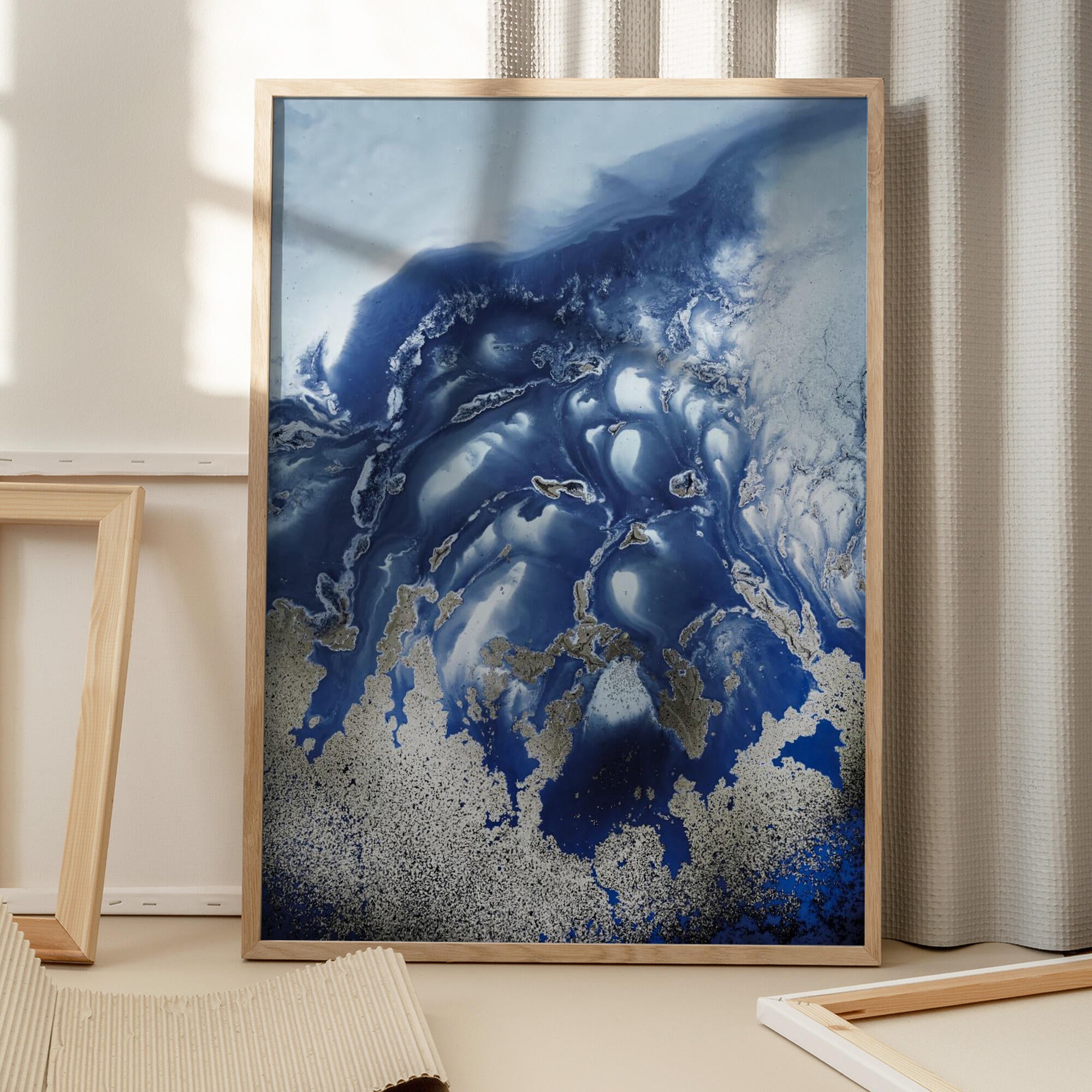 Soothing -" Ocean Wave Waltz  1" - Watercolor waves