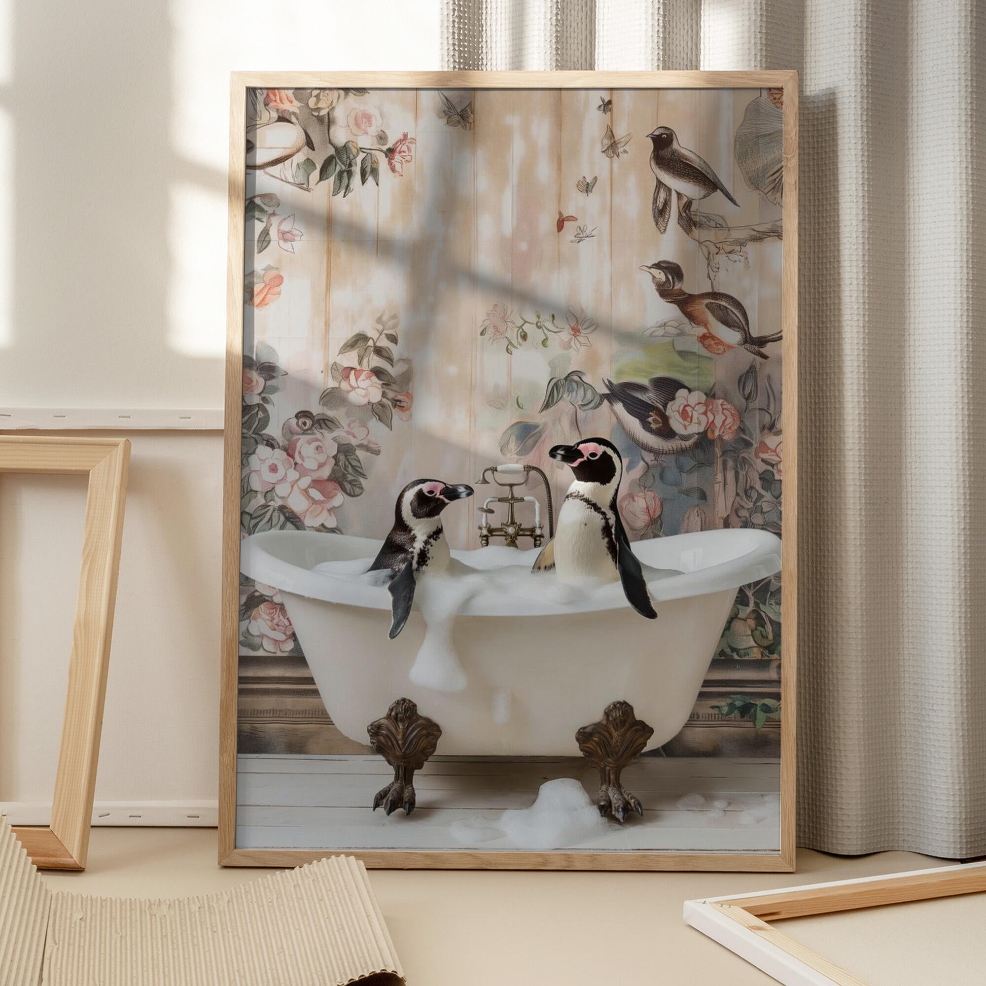 Penguin Pals in a Bubble Bath