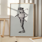 Frog In  Vintage Golf Attire