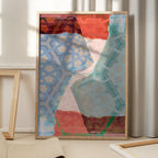 Overlapping Geometric Patterns in Soft Hues