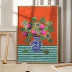 Clovers and Pink Blossoms