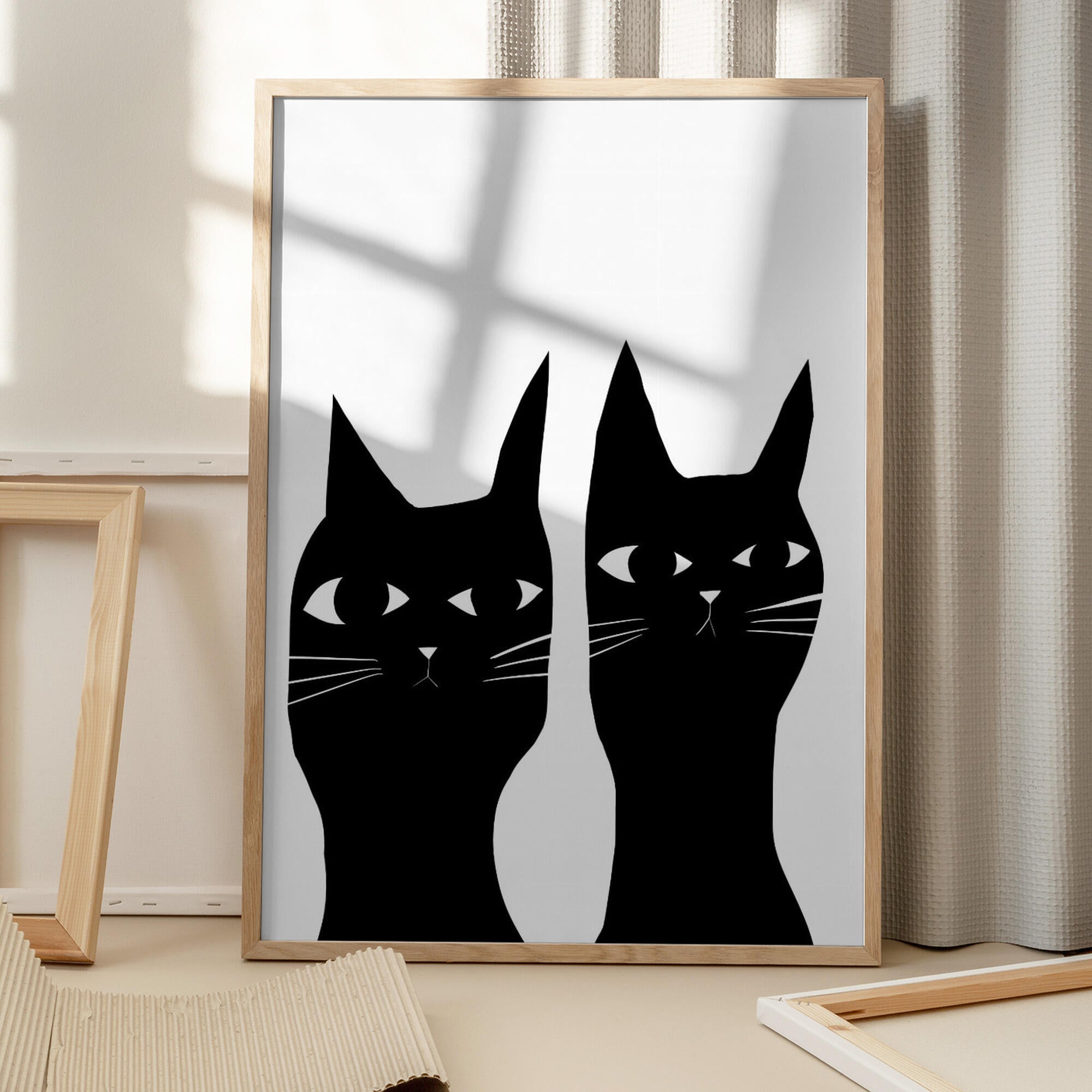 Two black cats