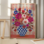 Vase Flowers Brights &amp; Blues