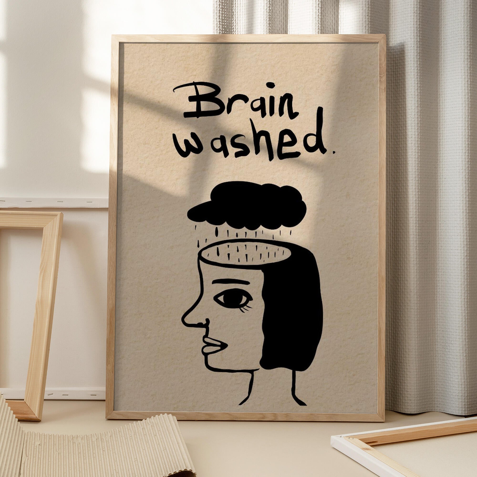 Brain washed, clean thoughts, clean mind.