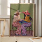 Cowgirls playing cards