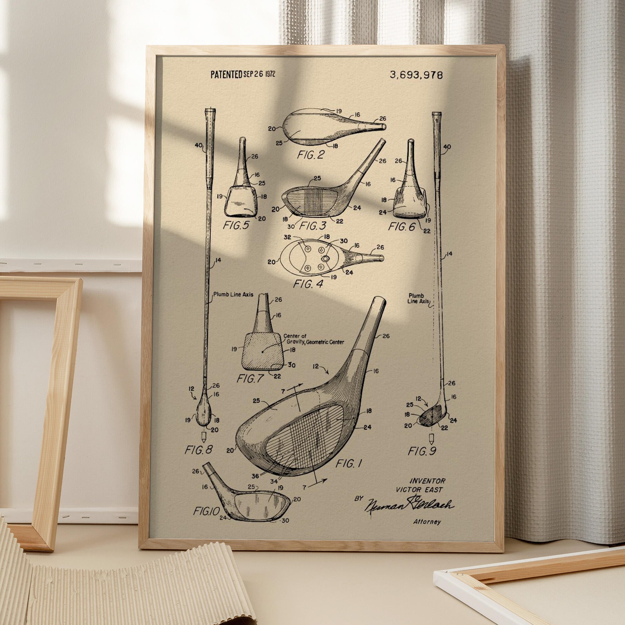 Golf Club Patent 1972