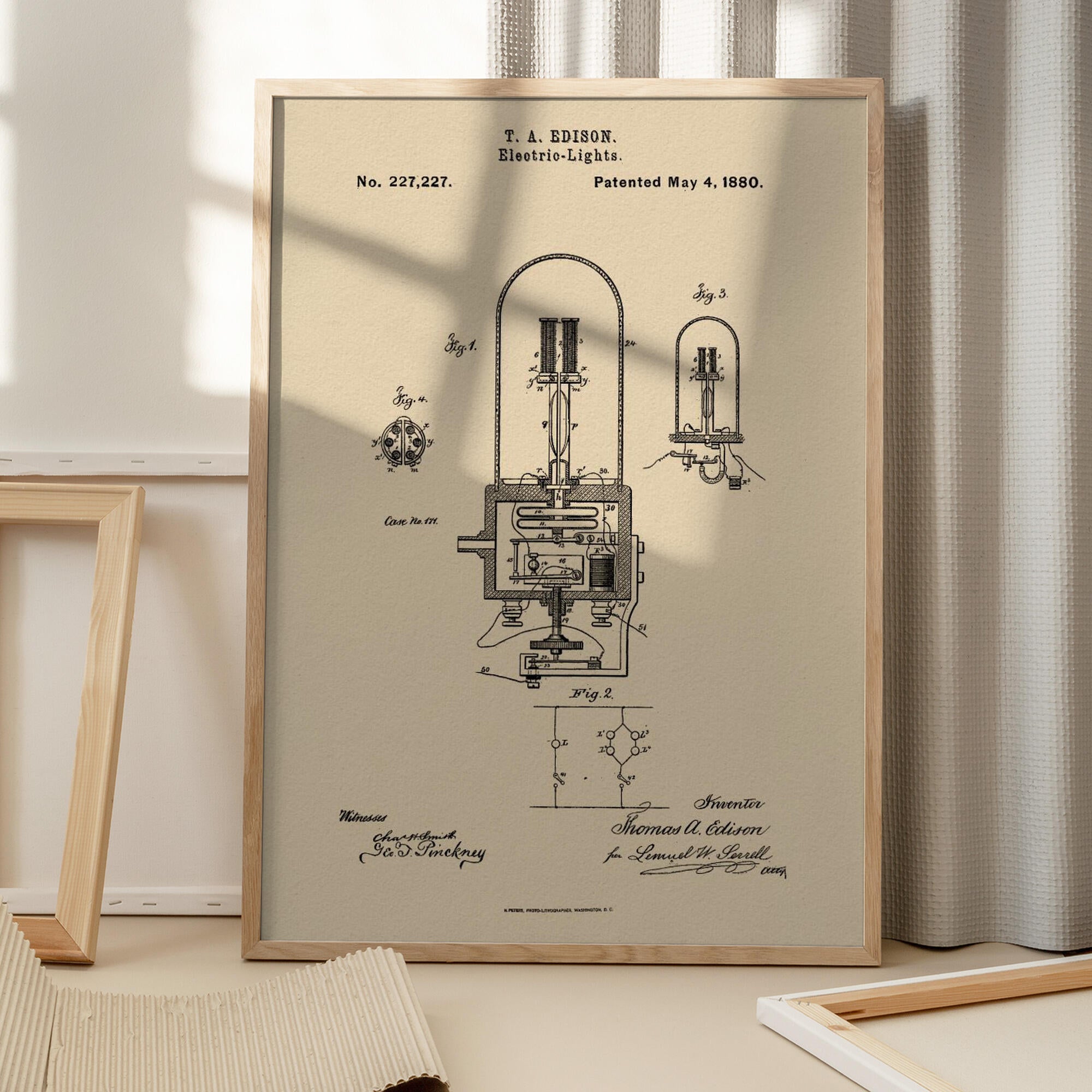 Electric Lights Patent 1880