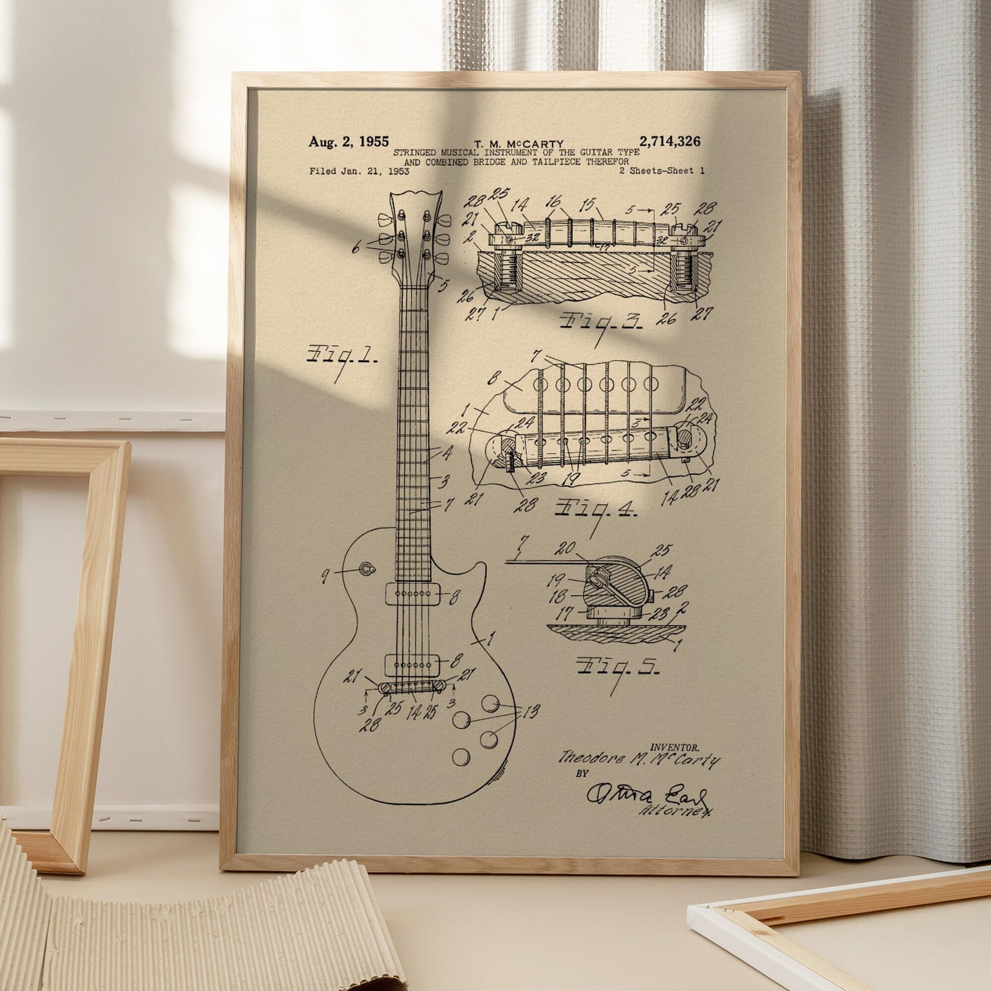 Electric Guitar Patent 1955