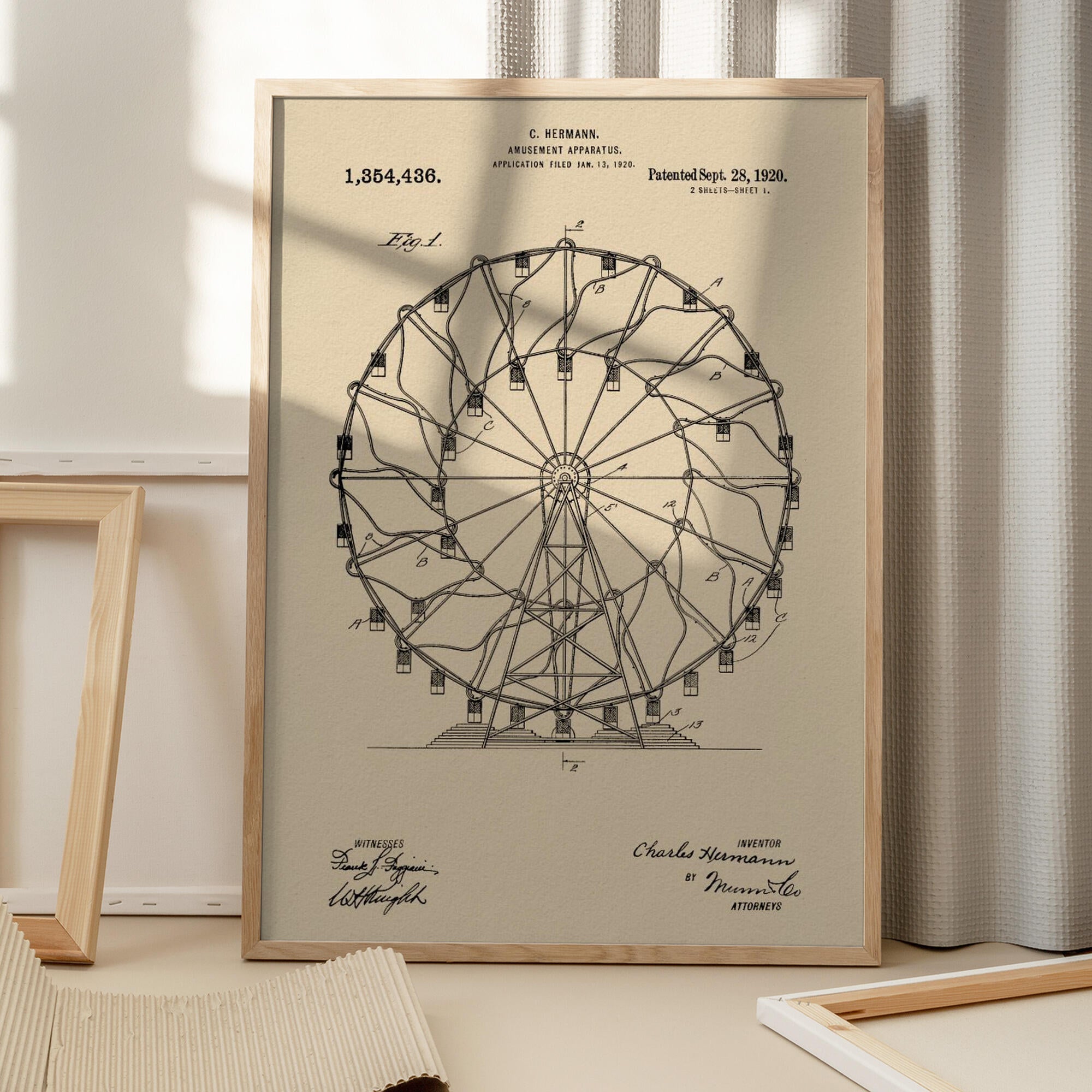 Amusement Apparatus Patent 1920