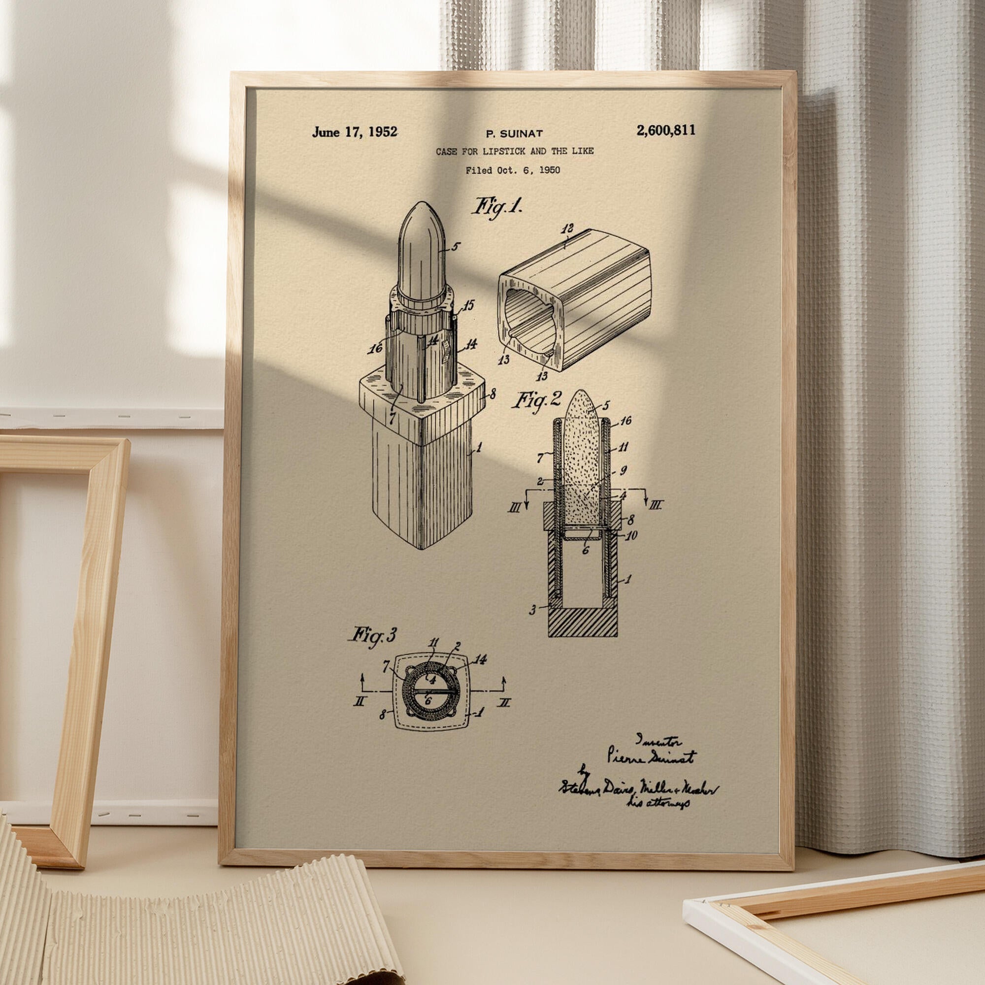 Case for Lipstick Patent 1952