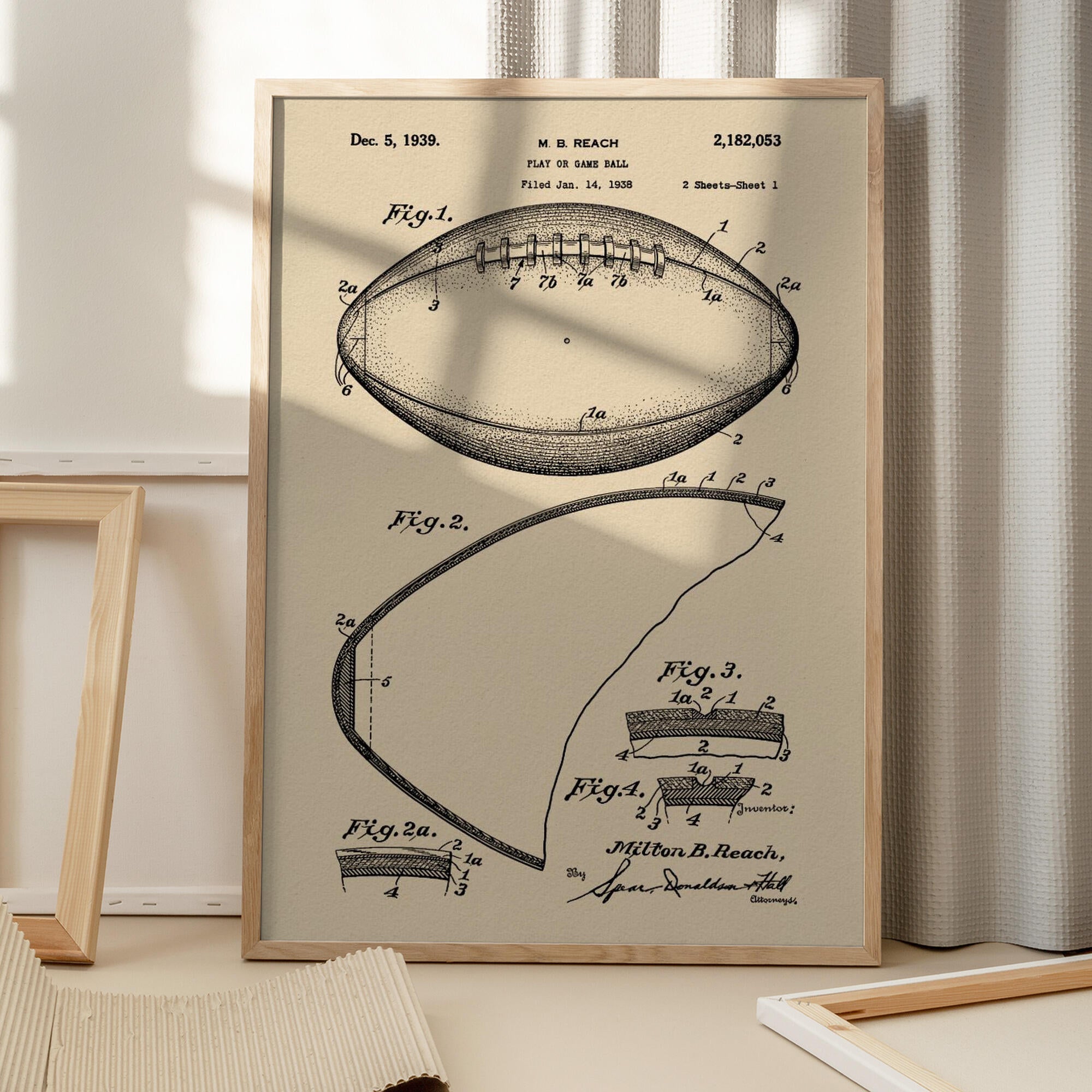 Football Patent 1938