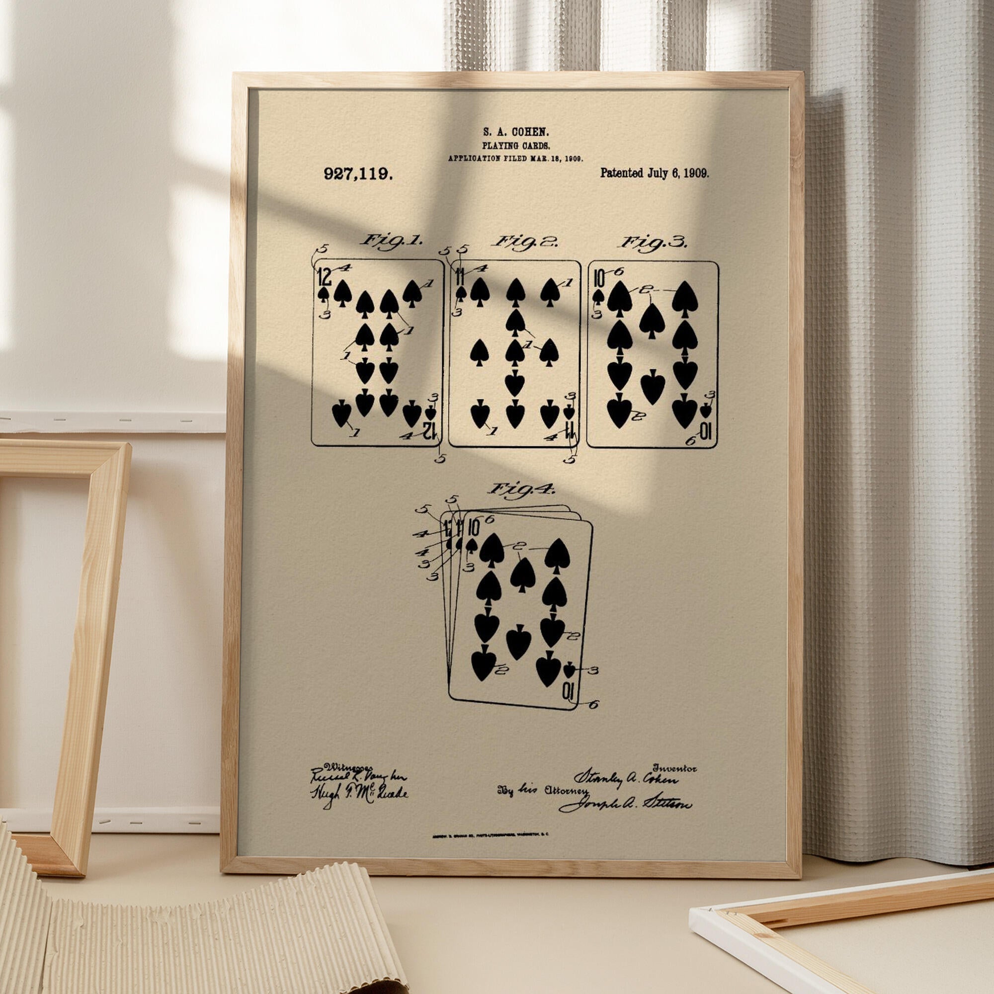 Playing Cards Patent 1909