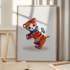 Wind Up Tiger Retro Toy By Renee Machan