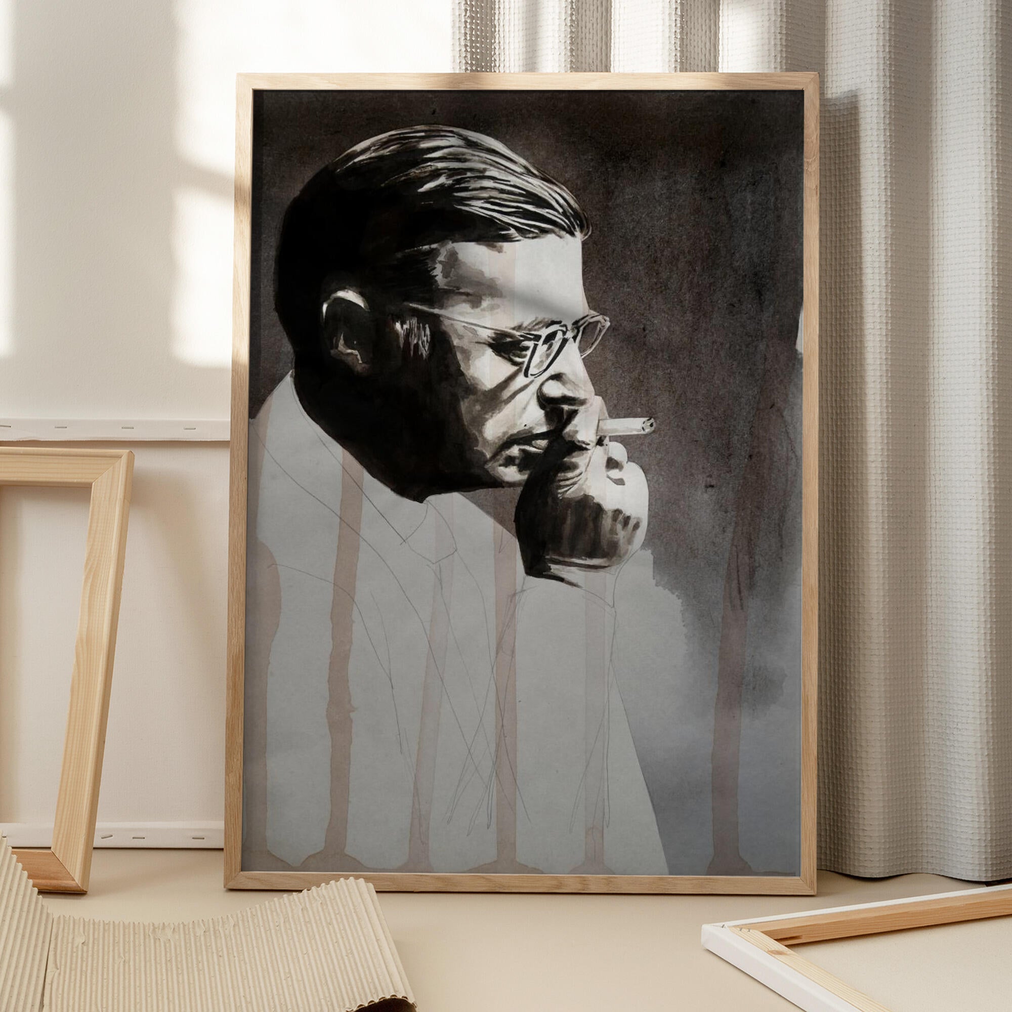 Thoughtful Smoker Portrait