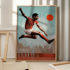 Leaping Soccer Player