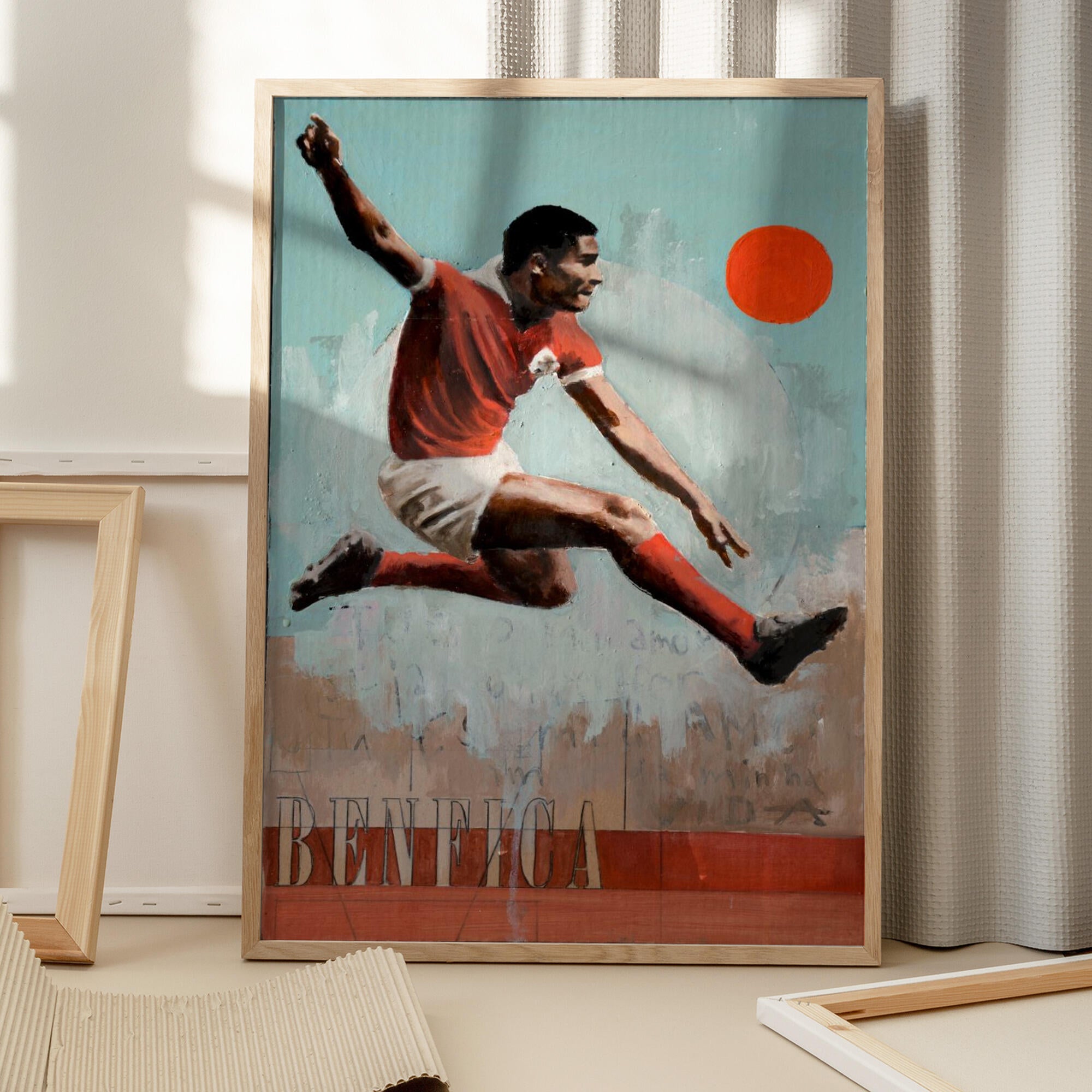Leaping Soccer Player