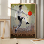 Vintage Soccer Player Kick