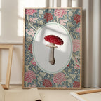 Vintage Mushroom Floral Pattern